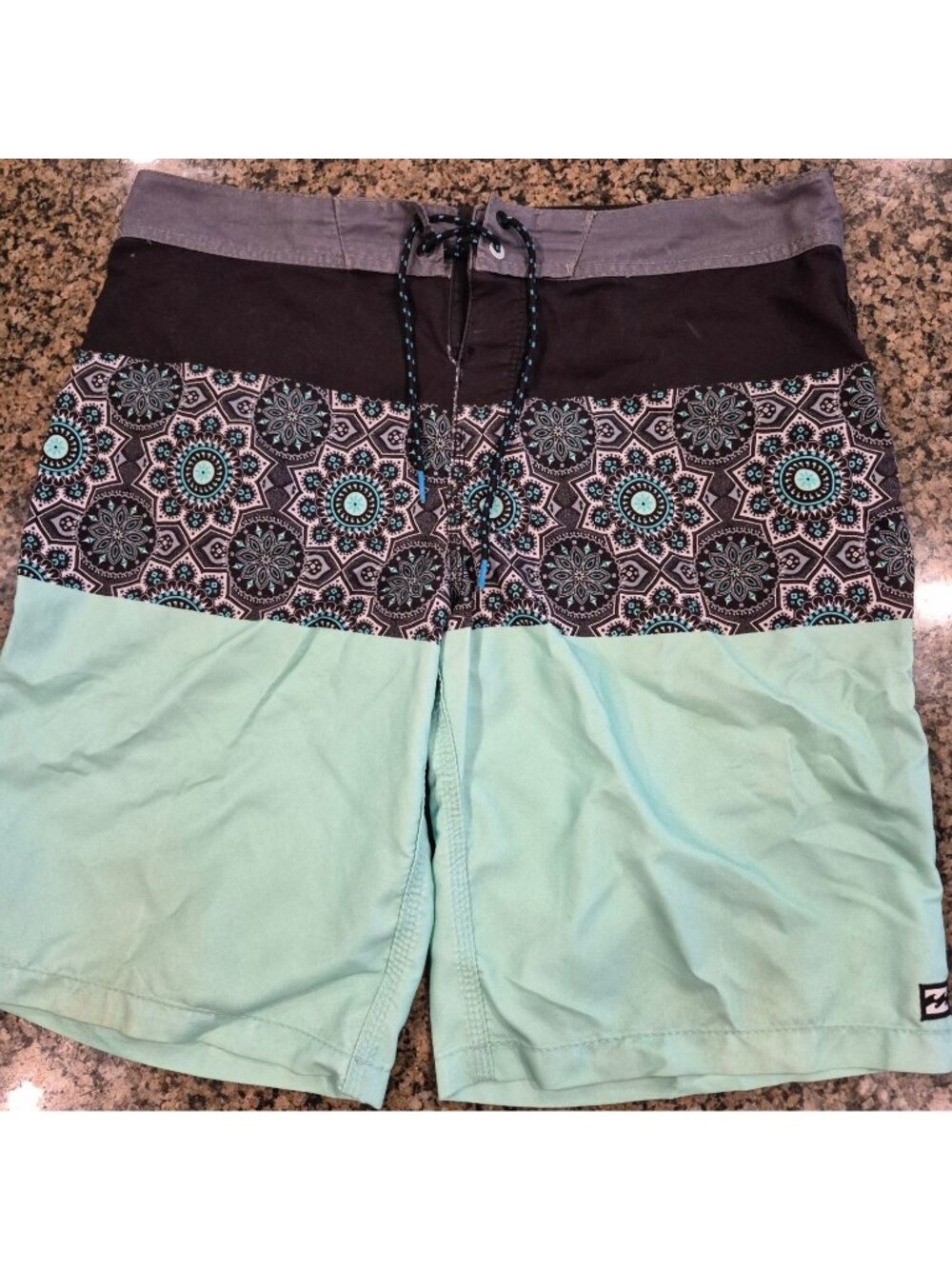 Billabong Mens Multi-Color Mandala Print Board Shorts Size 34 Adjustable Waist B